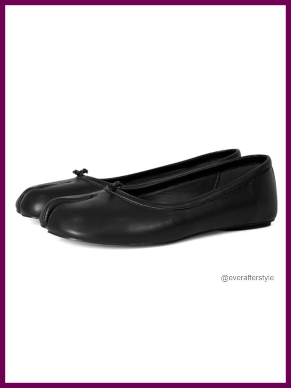 Tabi Ballet Flats Split Toe Wide Width Low Heel Comfortable Women's Shoes
